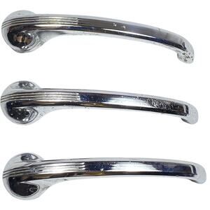 '40 - '59 Vintage Interior Door Handle Pull Chevrolet GM Chrome Lot of 3 Set